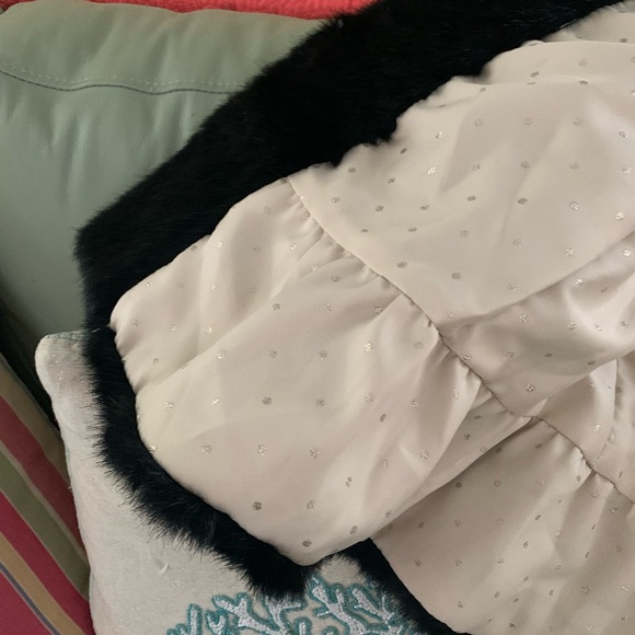 Kate Spade black fur jacket:  bow peplum-medium - Picture 11 of 14